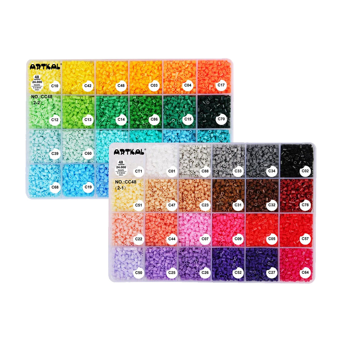 48 Colors Set – 2.6mm Mini Fuse Beads