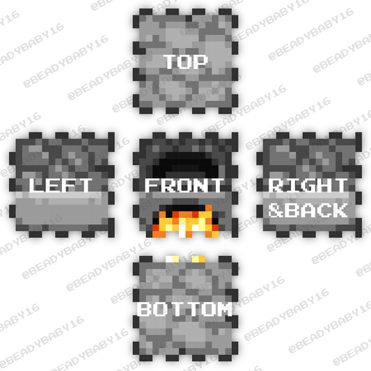 Minecraft Furnace 3D Template