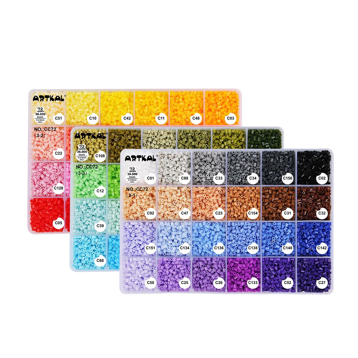 72 Colors Set – 2.6mm Mini Fuse Beads